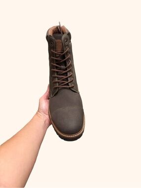 Levi's Men's Brown Lace-Up Cap-Toe Work Boot